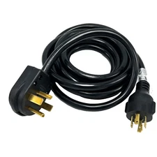 Emergency Generator Dryer Outlet 14-30 Cable, Heavy Duty 25/40 Ft. Length Option