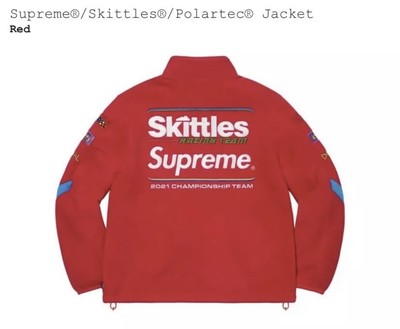 New Red Supreme x Skittles x Polartec Jacket Size Small | eBay 