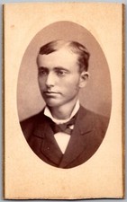 ANTIQUE CDV CIRCA 1880S J.A. HAYDEN HANDSOME MAN IN SUIT ATLANTIC IOWA