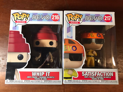 Funko Pop! Rocks DEVO #216 & 217 WHIP IT & SATISFACTION NIB