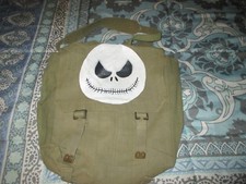 NIGHTMARE BEFORE CHRISTMAS HAND PAINTED WW 2 BRITISH BACK PACK W/STRAP