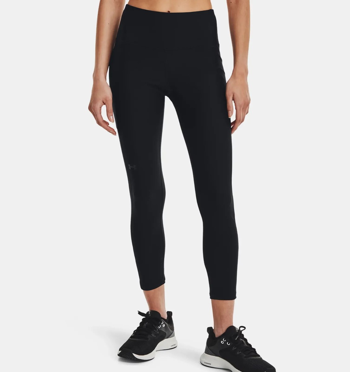 UNDER ARMOUR WOMEN'S HEATGEAR HI RISE ANKLE LEGGINGS BLACK SZ M #1367025-NWT