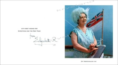 QUEEN ELIZABETH THE QUEEN MOTHER AUTOGRAMMFOTO SIGNED ROYAL FAMILY