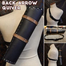 Hunting Sport Back Quiver Archery Arrow Shoulder Bag Holder Pouch Belt Tube Bag