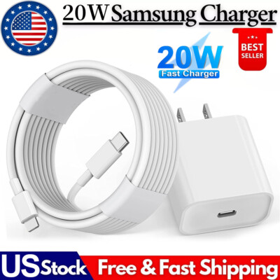 3FT Type Usb-c 20WSuper Fast Wall Charger For Apple iPhone 14 13 12 11 X Pro Max