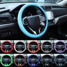 Auto Car Silicone Steering Wheel Cover Non-Slip Thin Grip Universal for 13"-16"