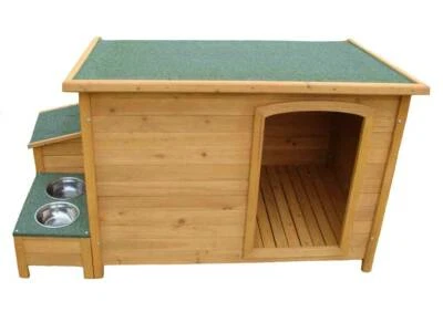 Pooch Haven Dog Kennel With 2 Feeder Bowls