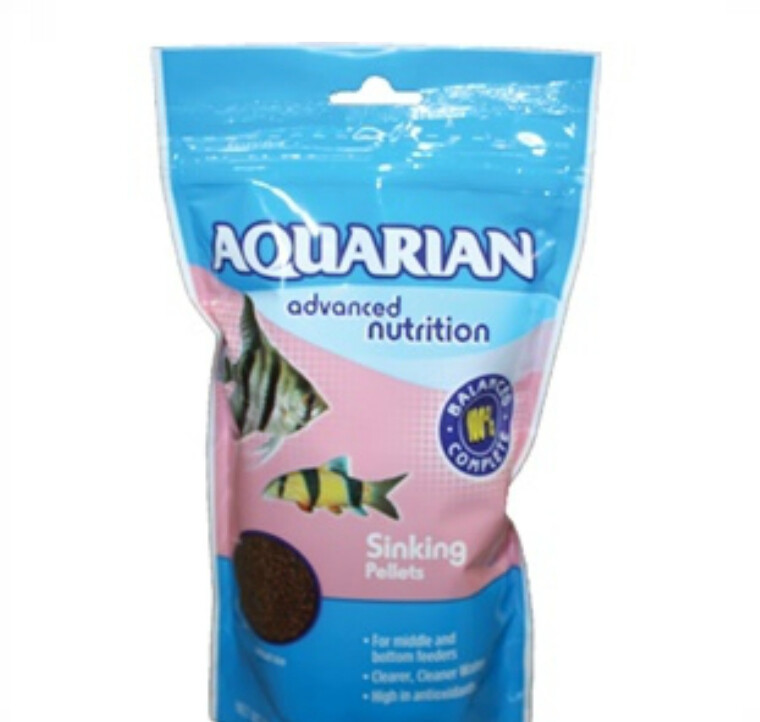 AQUARIAN Sinking Pellet for Tropical fish 28g ,100g ,284g Aquarium Fish