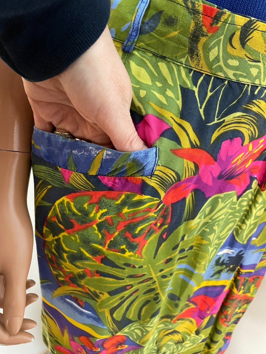 Jupe Colorée Nitya Taille 38 – Style Crayon, Motif Floral, Viscose – Occasion Très Bon état