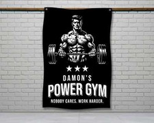 Personalized Gym Motivation Flag - Custom Home Gym Wall Decor