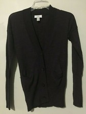 Ann Taylor Loft Size XS Plum Wool Blend Cardigan Sweater Women