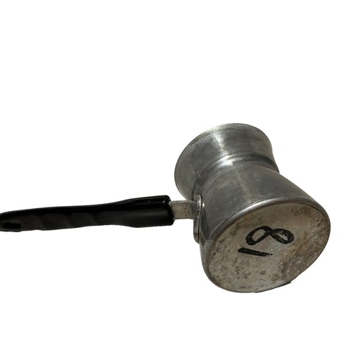 Caffettiera turca in acciaio inox scalda burro brodo mestolo stufato zuppa paletta vintage - Foto 5 di 8