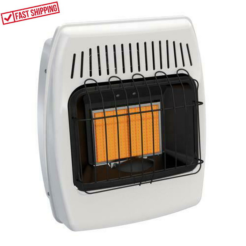 12000 BTU Vent Free Wall White Heater Dual Fuel Propane Natural