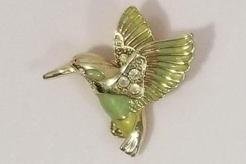 Vintage Humming Bird Lot of 10 pcs Brooch and Earrings - Picture 5 of 10