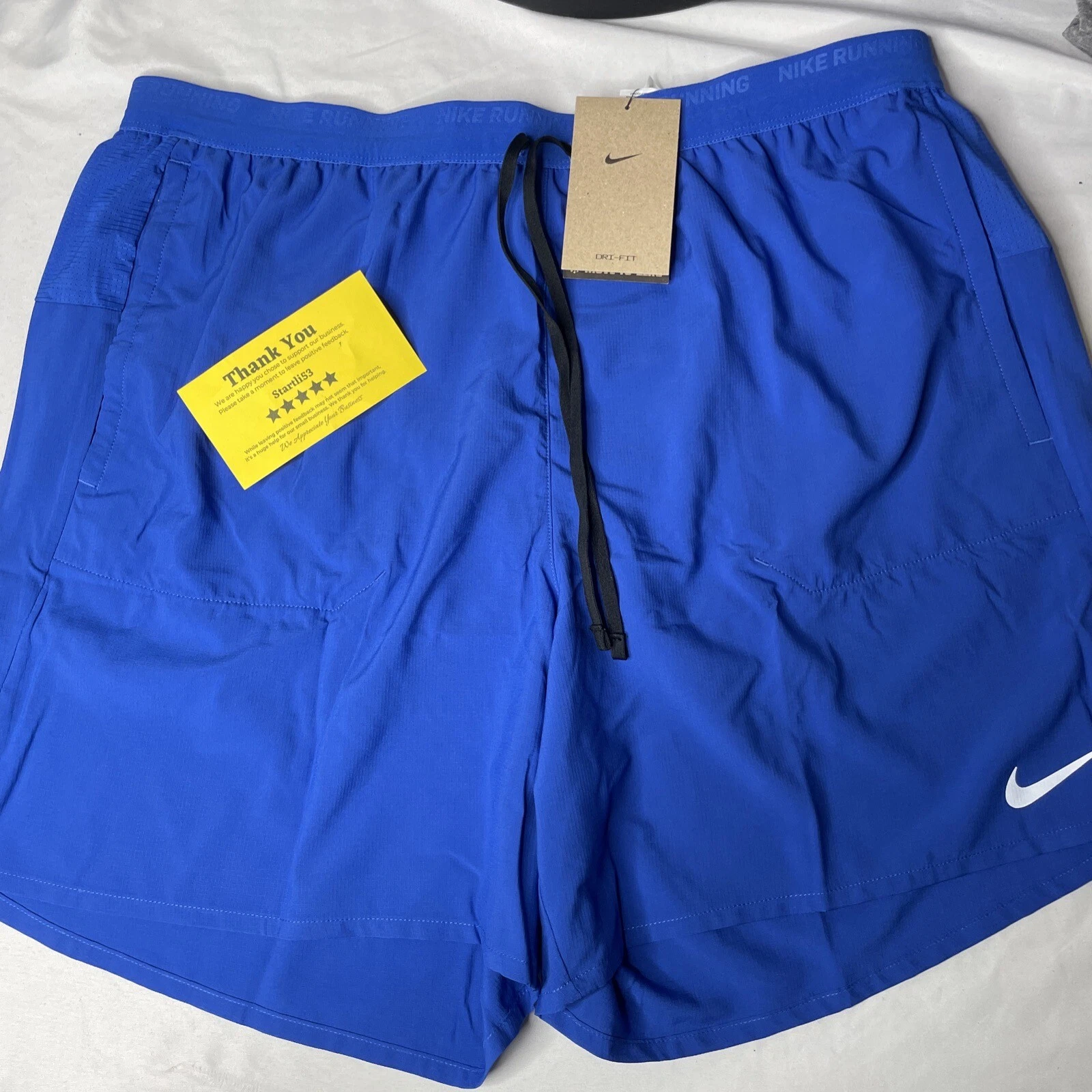New Nike Dri-Fit Stride Running Brief Lined 5" Shorts Blue DM4755-480 Sz XL