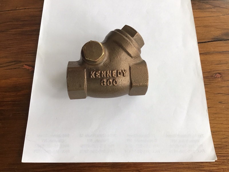 Antique Kennedy 300 Bronze or Brass 3/8” Check Valve (Great Looking Valve)