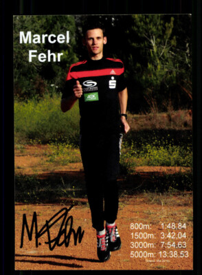 Marcel Fehr autograph card original signed athletics + A 245535