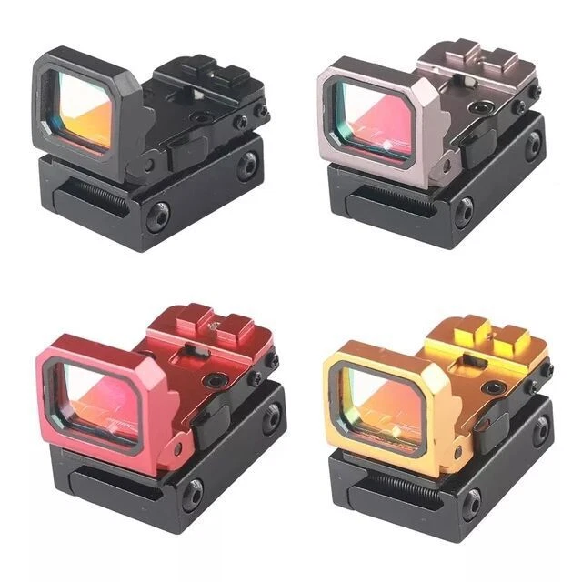 Flip Up Red Dot Reflex Sight Tactical Mini Folding Holographic Pistol Scopes - Image 2 of 4