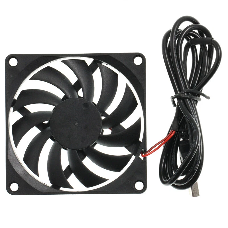8010 Cooling Fan Mini Silent Brushless Fans DC 5V USB Plugs 80x80x10mm - Image 2 of 4