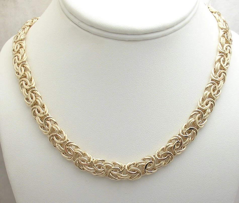 Buy 14K Yellow Gold Byzantine Necklace Handmade Yellow Gold 24 Inch Byzantine  Chain 6 MM Byzantine 14K Gold Necklace Byzantine Gold Chain Online in India  - Etsy