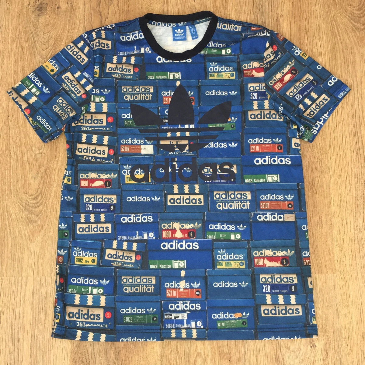 Adidas Originals RARE mens Blue Colorado Shoebox T Shirt size L