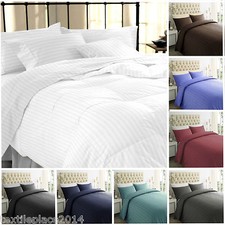 Duvet Cover & Pillow Case 100% Egyptian Cotton Stripe 400TC Bedding Set All Size