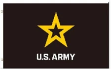 12X18 EMBROIDERED SEWN ARMY STAR (NEW DESIGN) DOUBLE SIDED BOAT FLAG W/ GROMMETS