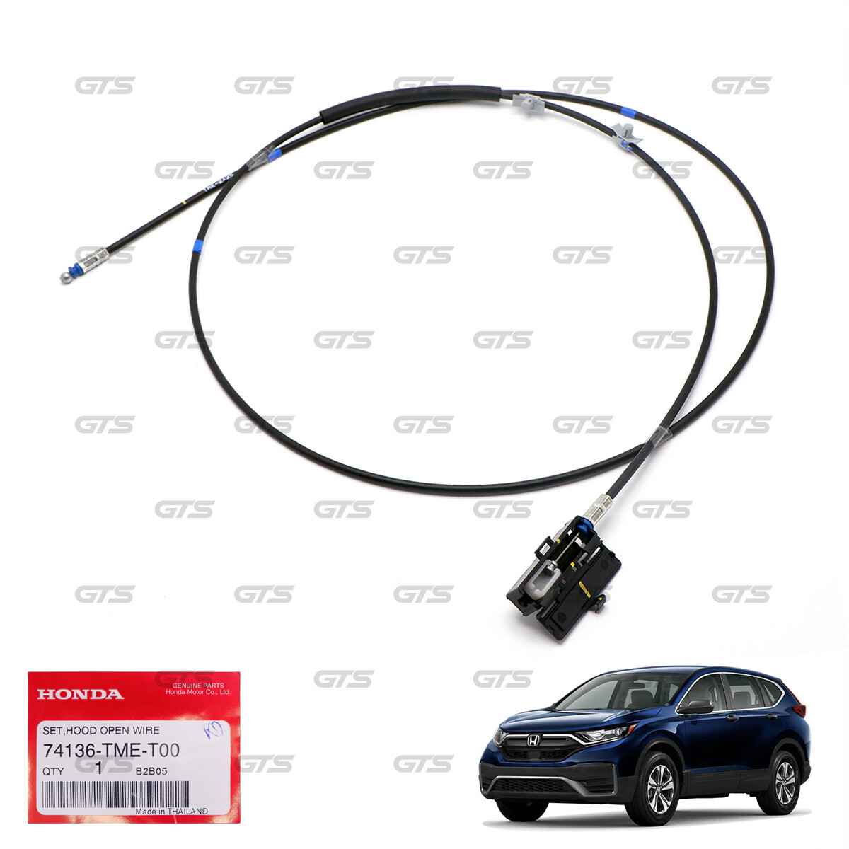 Black Front Bonnet Wire Hood Release Cable For Honda CR-V CRV 2018