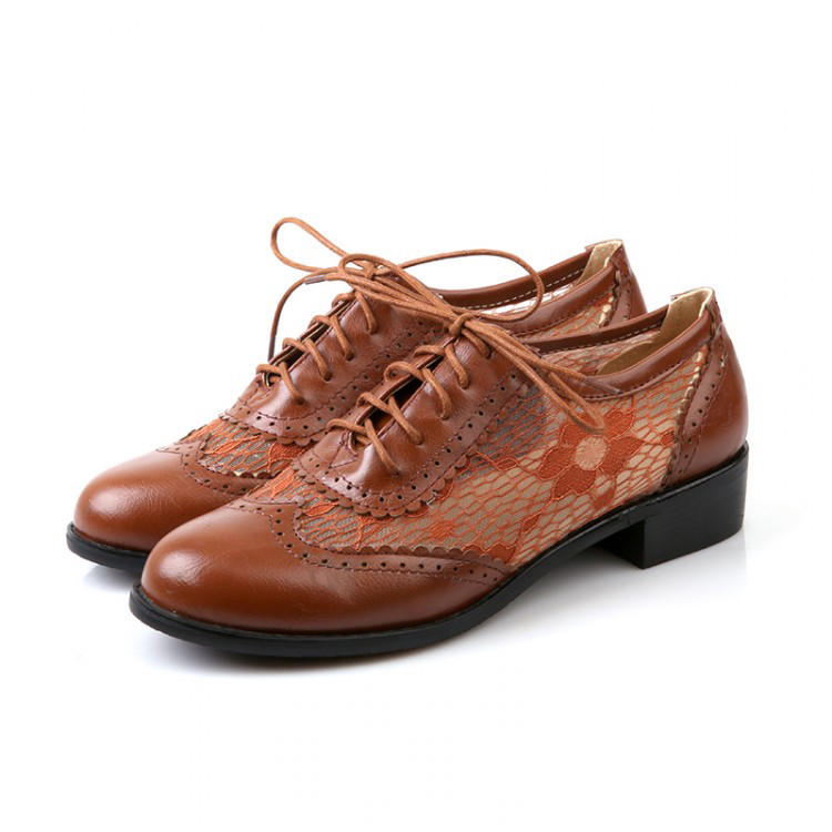 Comfort Low Heel Oxford Shoes Lace-up Daily Loafers main image 1
