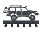 Toyota LAND CRUISER Key holder Wall rack with Car Hooks Man Cave Gift Garage