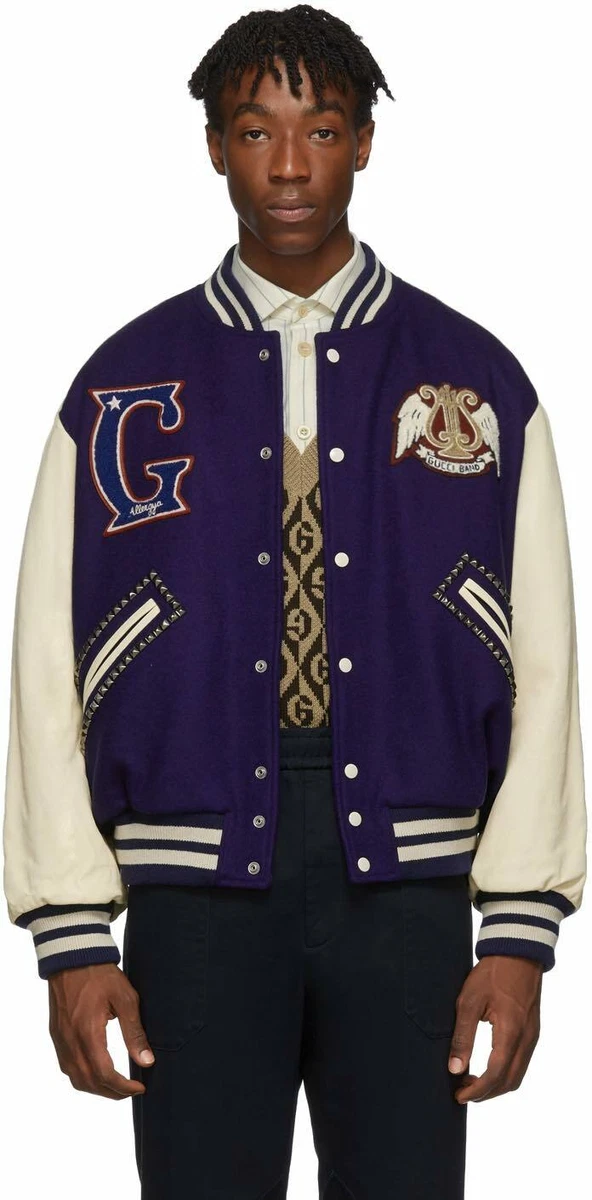 Gucci Jacket In Blue/ivory/mix