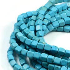 Semi-Precious beads Turquoise 8x8mm Gemstone Jewellery Making 15.5 Inch Strand