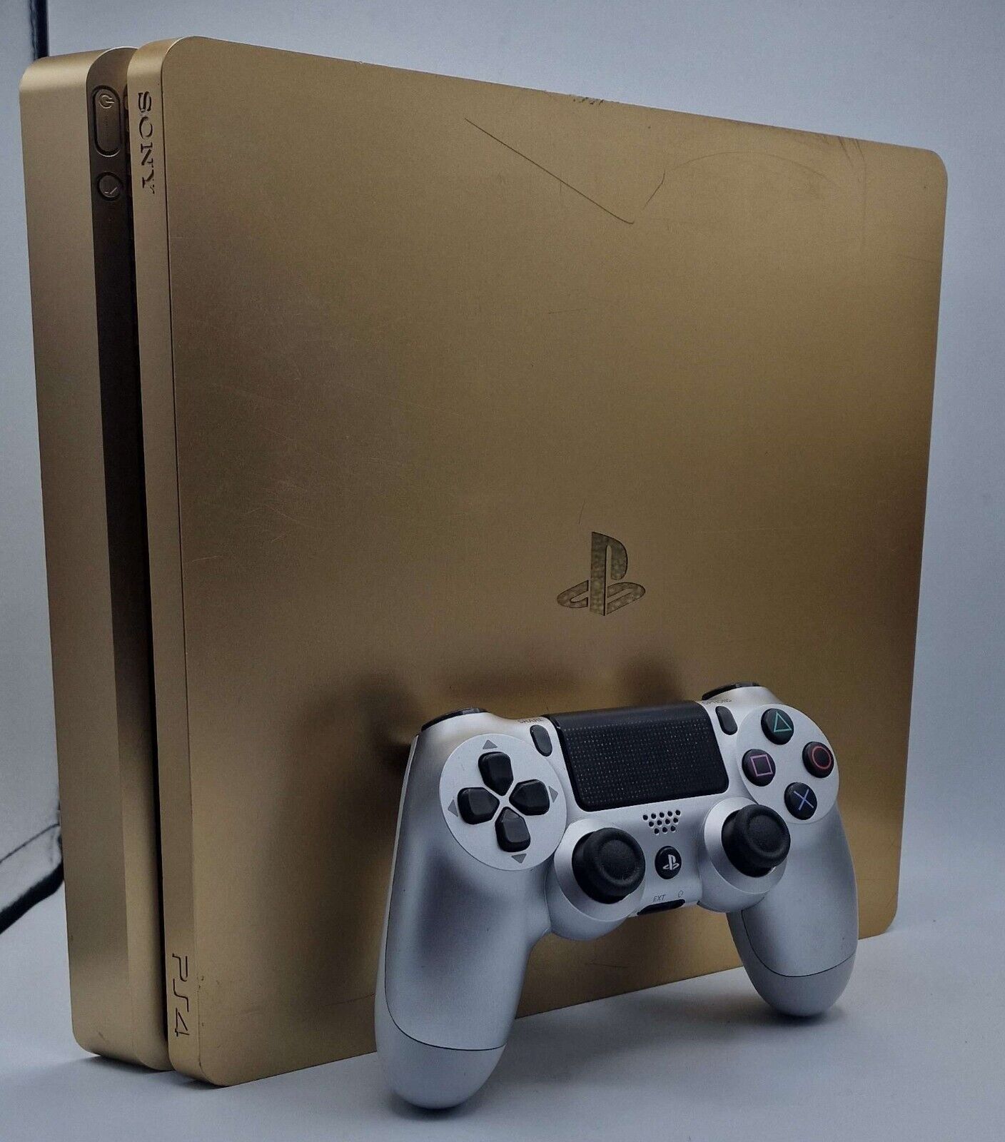 PS4 Playstation 4 SLIM - GOLD EDITION - With Silver Controller - 500GB -  WORKING