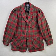 Vintage Pendleton Jacket Mens Small 21x29 Red 49er Field Sport Coat Wool 60s