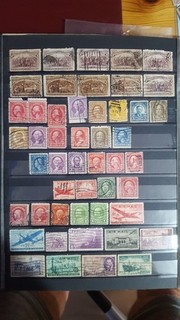 Lot timbres anciens USA à définir cote