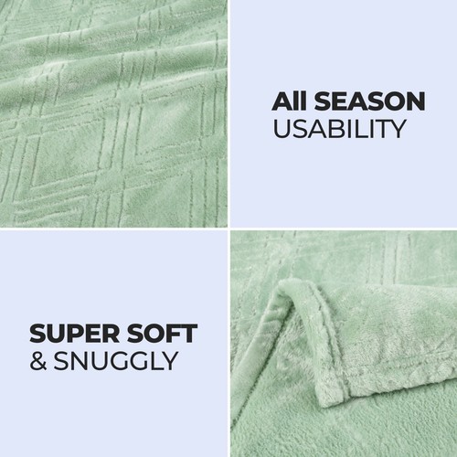 Alaska Diamond Flanell Fleecedecke Ultra Soft Plüsch Bettdecken Überwurf - Bild 77 von 85