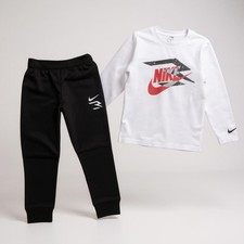 Nike Boys 3 Brand Outfit Set Joggers Sweatpants Long Sleeve Shirt 5-6Y NWT