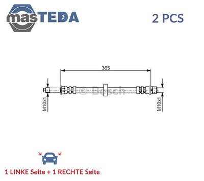 1 987 476 851 BREMSSCHLAUCH BREMSLEITUNG VORNE BOSCH 2PCS NEU OE QUALITÄT