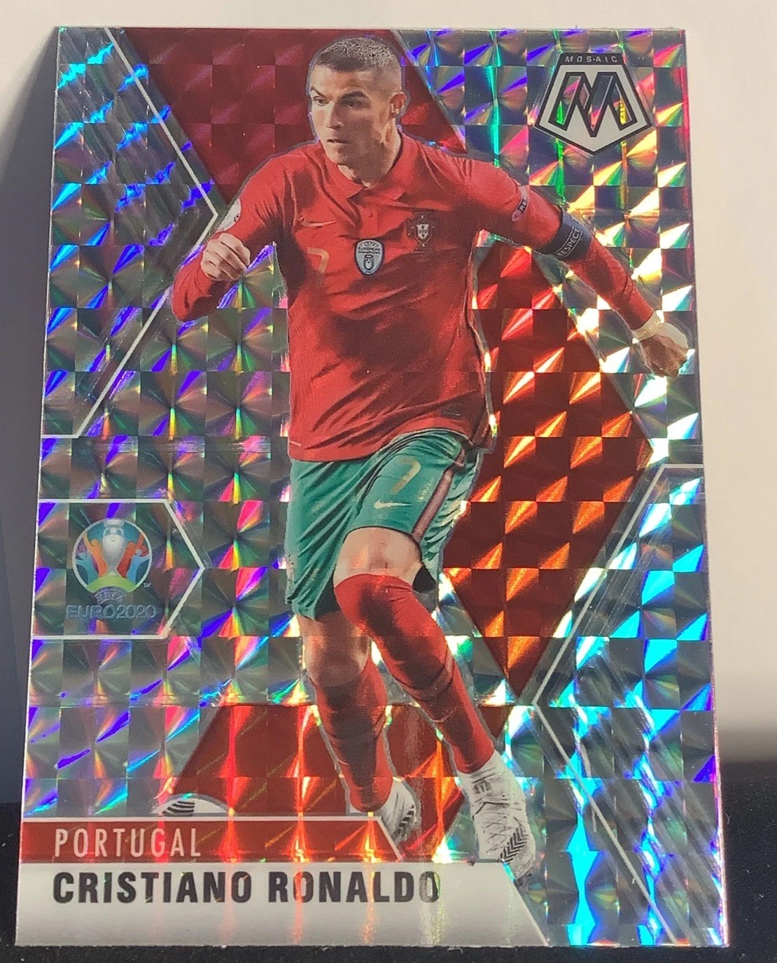 2021 Panini Mosaic UEFA Euro 2020 - Cristiano Ronaldo #160 Silver Mosaic Prizm