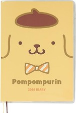 Sanrio Pompompurin 2026 B6 Diary Planner Schedule Book Block Type Weekly Monthly