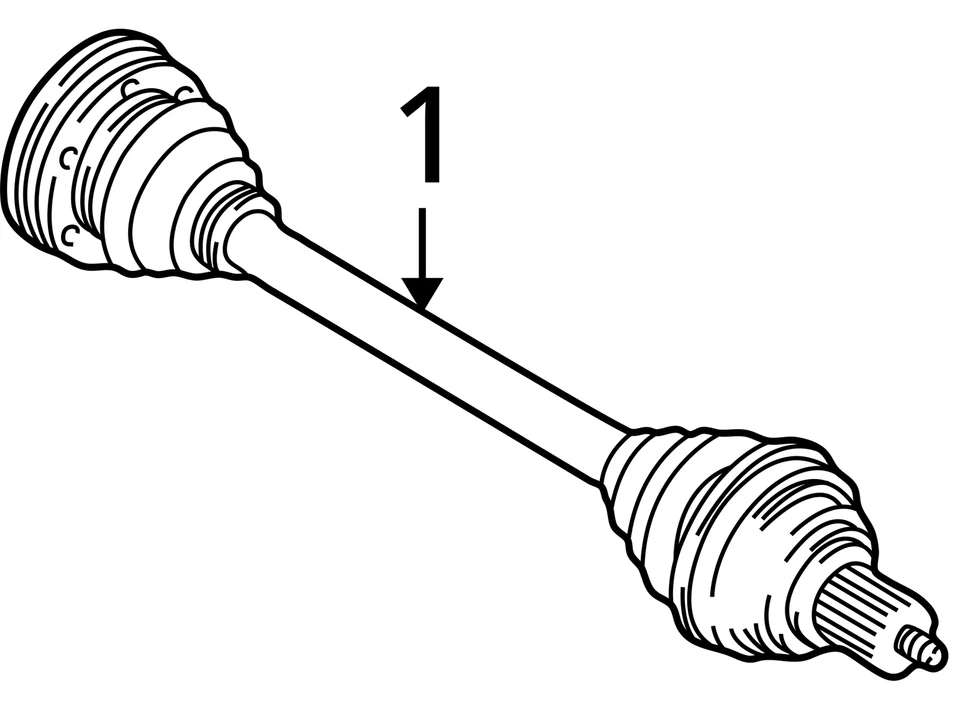 Передний осевой вал драйвера 2001-2003 Bmw 525i Cv C/v RI1ZN - Изображение 4 из 4