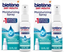 Biotene Dry Mouth Moisturizing Spray, Alcohol-Free Breath Fresheners Spray, 2pk