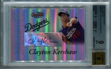 CLAYTON KERSHAW Dodgers 2007 BOWMAN'S BEST PROSPECTS Rookie Autograph BGS 9 Auto