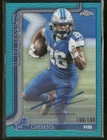 2025 Topps Chrome Football Jahmyr Gibbs #BA-JG Aqua Refractor Auto 199/199