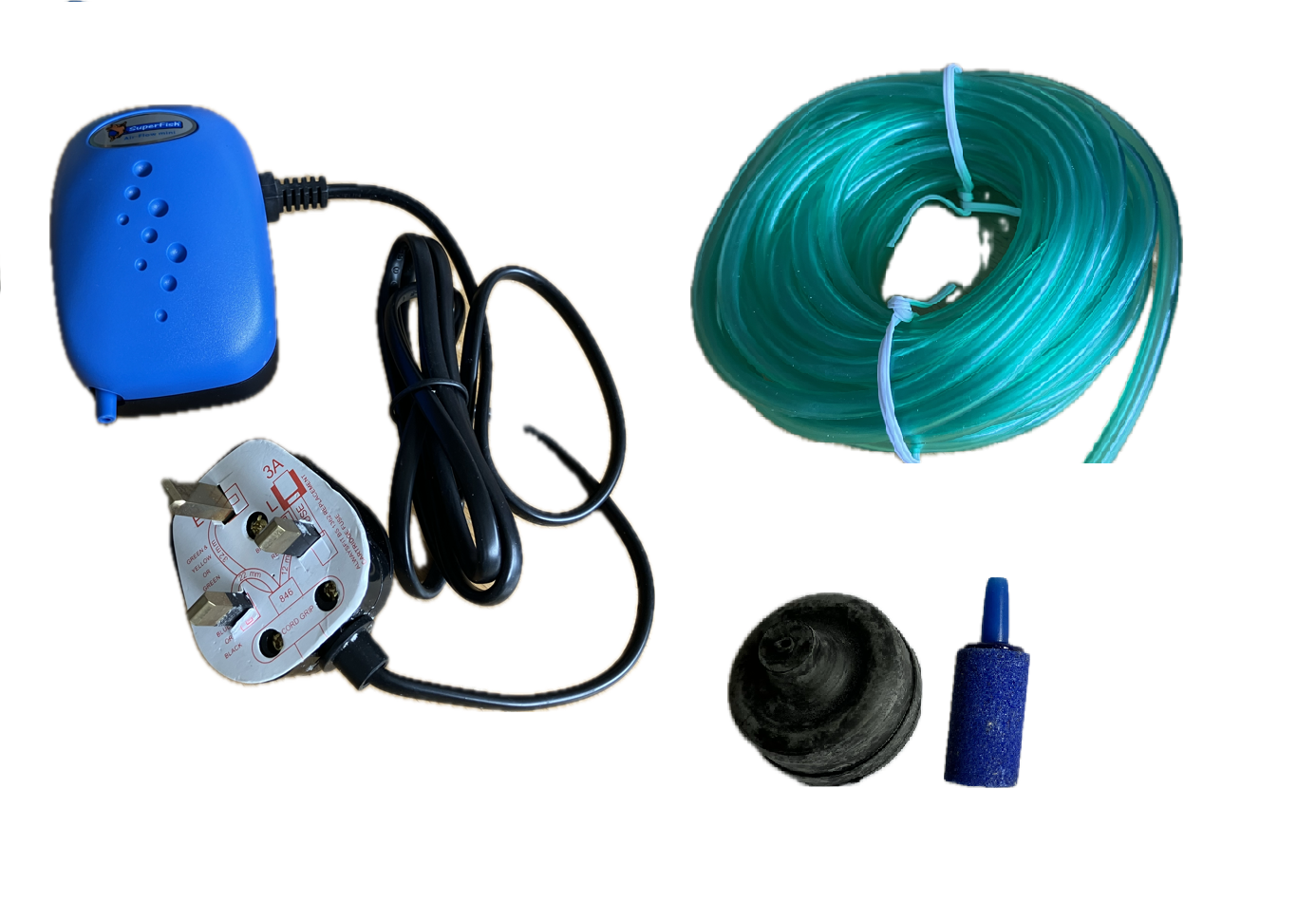 Superfish Aquarium Tank Air Pump Kit Includes Airline & Airstone Spare Diaphragm