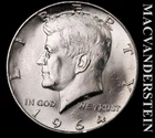 1964-D Silver Kennedy Half Dollar - Choice Gem Brilliant Unc  Lustrous  #L3556
