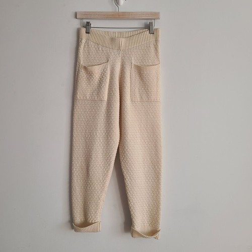 Zara Cream Knit Ankle Cozy Winter Pants Size 14 Girls