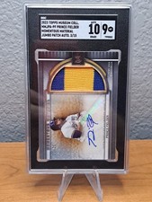 2023 Topps Museum Momentous Materials Jumbo Patch Auto Prince Fielder/15 SGC9/10