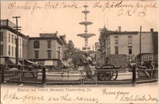 Chambersburg Pennsylvania PA : MONUMENT SCENE d/24 BC4755