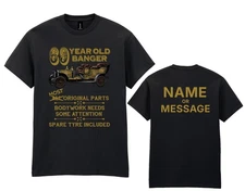 Mens 69th Birthday T-Shirt - Personalised Name Message - 69 Year Old Banger Car